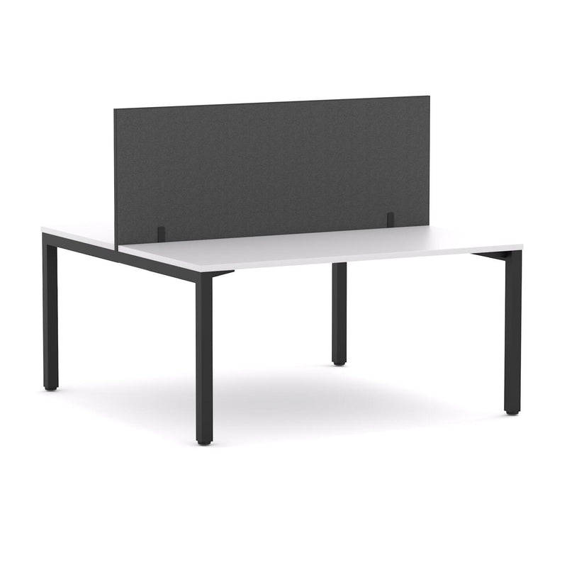 Axis 2 User Double-Sided Desks, 50x50mm Square Leg Design. Includes: Edge25 Screen