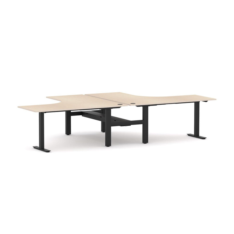 Agile Fixed Rectangle 2-Person 90° Workstation