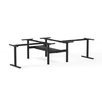 Agile Fixed Round 2-Person Double-sided Desk 90° Desk and Return - Frame Only