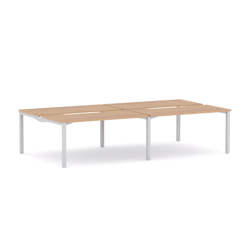 Axis Stretch 4-Person Double-sided Desk Workstation