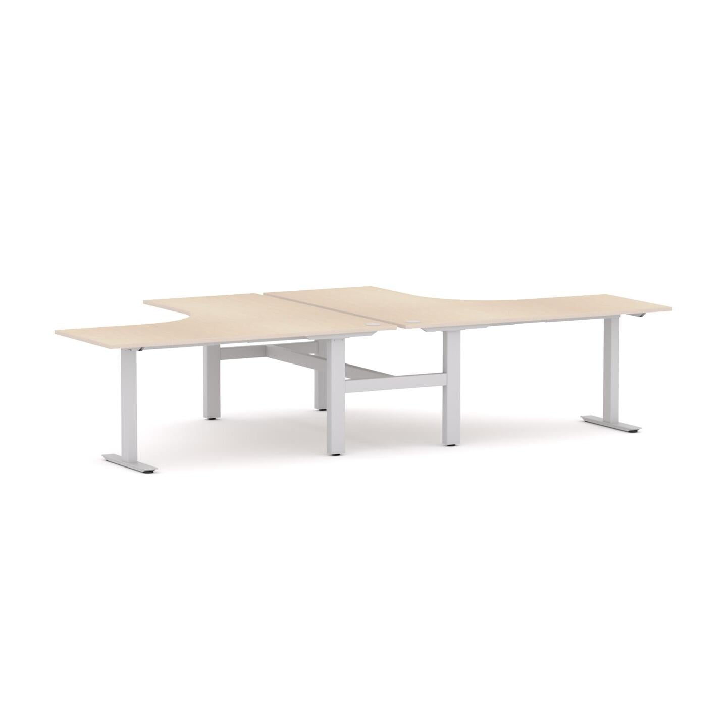 Agile Fixed Rectangle 2-Person 90° Workstation