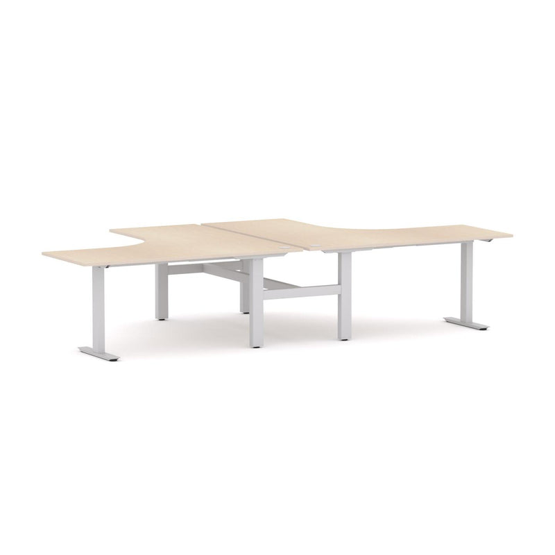 Agile Fixed Rectangle 2-Person 90° Workstation