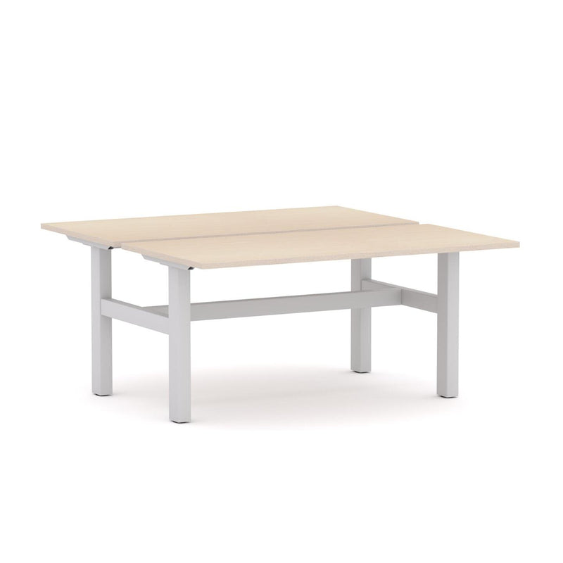 Agile Fixed Rectangle 2-Person Double-sided Desk Workstation