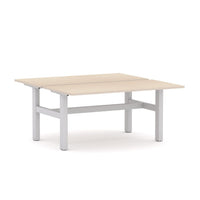 Agile Fixed Rectangle 2-Person Double-sided Desk Workstation