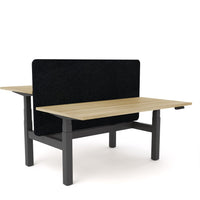 Dynamo Plus - Electric Height Adjustable Double Sided Workstation With Screen (Black Screen)