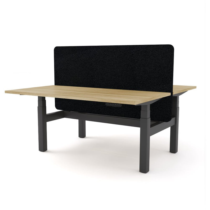 Dynamo Plus - Electric Height Adjustable Double Sided Workstation With Screen (Black Screen)