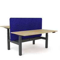 Dynamo Plus - Electric Height Adjustable Double Sided Workstation With Screen (Blue Screen)