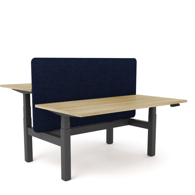Dynamo Plus - Electric Height Adjustable Double Sided Workstation With Screen (Dark Blue Screen)