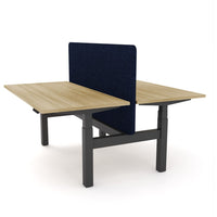 Dynamo Plus - Electric Height Adjustable Double Sided Workstation With Screen (Dark Blue Screen)