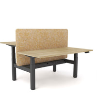 Dynamo Plus - Electric Height Adjustable Double Sided Workstation With Screen (Mid Natural Screen)