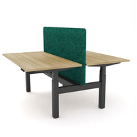 Dynamo Plus - Electric Height Adjustable Double Sided Workstation With Screen (Peacock Screen)