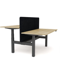 Dynamo Plus - Electric Height Adjustable Double Sided Workstation With Screen (Black Screen)