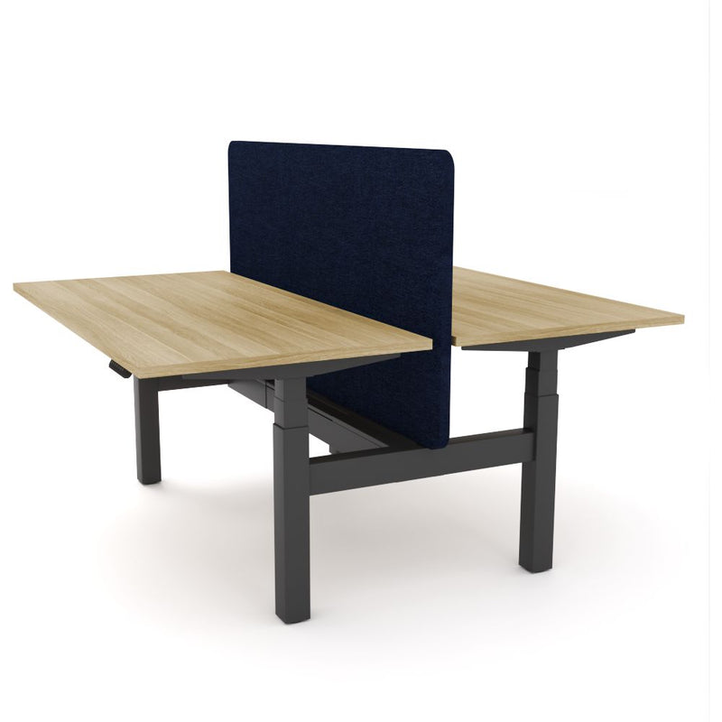 Dynamo Plus - Electric Height Adjustable Double Sided Workstation With Screen (Dark Blue Screen)