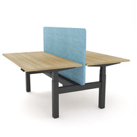 Dynamo Plus - Electric Height Adjustable Double Sided Workstation With Screen (Pacific Blue Screen)-Elite Office Furniture