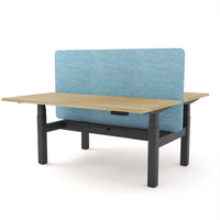 Dynamo Plus - Electric Height Adjustable Double Sided Workstation With Screen (Pacific Blue Screen)-Elite Office Furniture