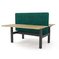 Dynamo Plus - Electric Height Adjustable Double Sided Workstation With Screen (Peacock Screen)