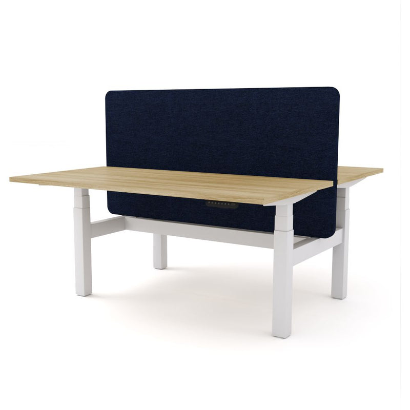 Dynamo Plus - Electric Height Adjustable Double Sided Workstation With Screen (Dark Blue Screen)