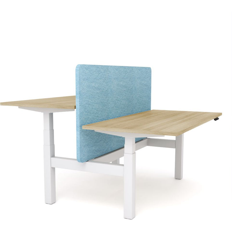 Dynamo Plus - Electric Height Adjustable Double Sided Workstation With Screen (Pacific Blue Screen)-Elite Office Furniture