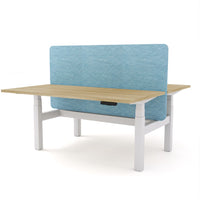 Dynamo Plus - Electric Height Adjustable Double Sided Workstation With Screen (Pacific Blue Screen)-Elite Office Furniture