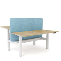 Dynamo Plus - Electric Height Adjustable Double Sided Workstation With Screen (Pacific Blue Screen)-Elite Office Furniture