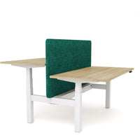 Dynamo Plus - Electric Height Adjustable Double Sided Workstation With Screen (Peacock Screen)