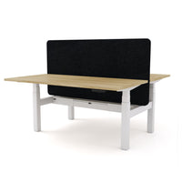 Dynamo Plus - Electric Height Adjustable Double Sided Workstation With Screen (Black Screen)