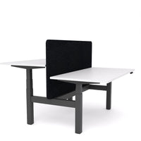 Dynamo Plus - Electric Height Adjustable Double Sided Workstation With Screen (Black Screen)