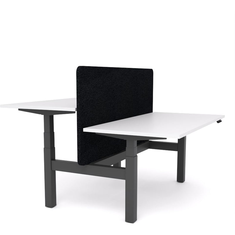 Dynamo Plus - Electric Height Adjustable Double Sided Workstation With Screen (Black Screen)