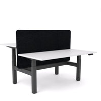 Dynamo Plus - Electric Height Adjustable Double Sided Workstation With Screen (Black Screen)