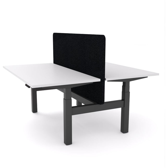 Dynamo Plus - Electric Height Adjustable Double Sided Workstation With Screen (Black Screen)