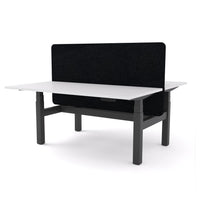 Dynamo Plus - Electric Height Adjustable Double Sided Workstation With Screen (Black Screen)