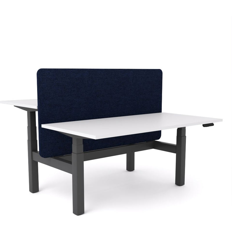 Dynamo Plus - Electric Height Adjustable Double Sided Workstation With Screen (Dark Blue Screen)