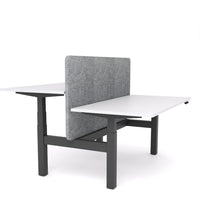 Dynamo Plus - Electric Height Adjustable Double Sided Workstation With Screen (Grey Screen)