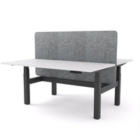 Dynamo Plus - Electric Height Adjustable Double Sided Workstation With Screen (Grey Screen)