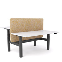 Dynamo Plus - Electric Height Adjustable Double Sided Workstation With Screen (Mid Natural Screen)