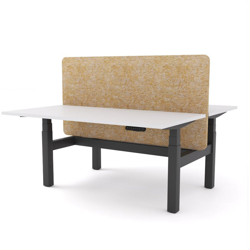 Dynamo Plus - Electric Height Adjustable Double Sided Workstation With Screen (Mid Natural Screen)