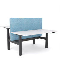 Dynamo Plus - Electric Height Adjustable Double Sided Workstation With Screen (Pacific Blue Screen)-Elite Office Furniture