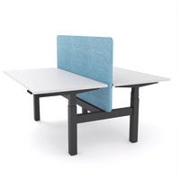 Dynamo Plus - Electric Height Adjustable Double Sided Workstation With Screen (Pacific Blue Screen)-Elite Office Furniture