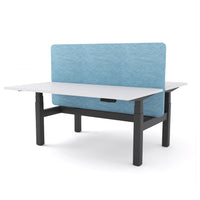 Dynamo Plus - Electric Height Adjustable Double Sided Workstation With Screen (Pacific Blue Screen)-Elite Office Furniture
