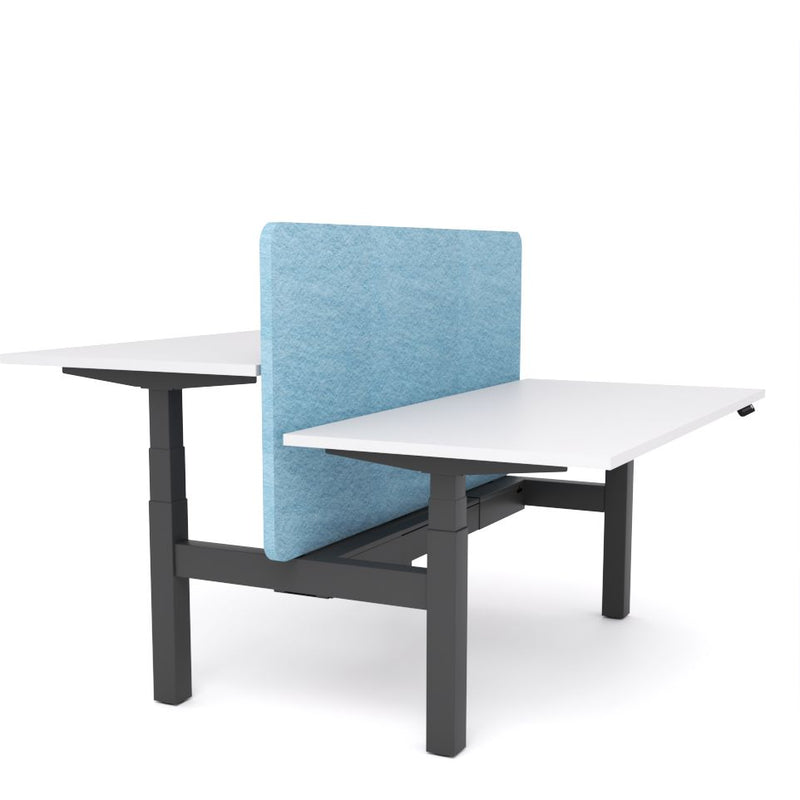 Dynamo Plus - Electric Height Adjustable Double Sided Workstation With Screen (Pacific Blue Screen)-Elite Office Furniture