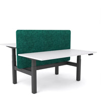Dynamo Plus - Electric Height Adjustable Double Sided Workstation With Screen (Peacock Screen)