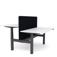 Dynamo Plus - Electric Height Adjustable Double Sided Workstation With Screen (Black Screen)