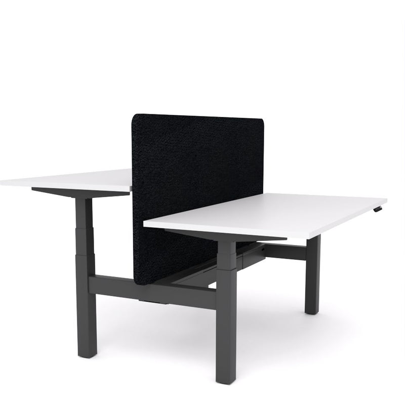 Dynamo Plus - Electric Height Adjustable Double Sided Workstation With Screen (Black Screen)