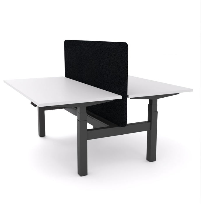 Dynamo Plus - Electric Height Adjustable Double Sided Workstation With Screen (Black Screen)