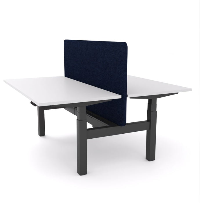Dynamo Plus - Electric Height Adjustable Double Sided Workstation With Screen (Dark Blue Screen)