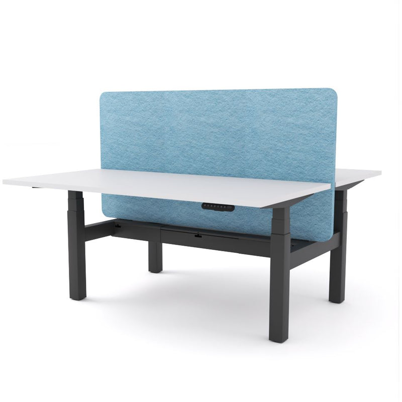 Dynamo Plus - Electric Height Adjustable Double Sided Workstation With Screen (Pacific Blue Screen)-Elite Office Furniture