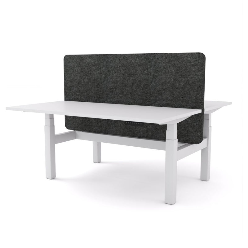 Dynamo Plus - Electric Height Adjustable Double Sided Workstation With Screen (Charcoal Grey Screen)