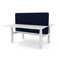 Dynamo Plus - Electric Height Adjustable Double Sided Workstation With Screen (Dark Blue Screen)