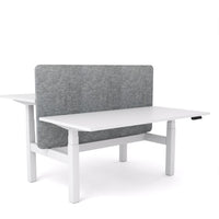 Dynamo Plus - Electric Height Adjustable Double Sided Workstation With Screen (Grey Screen)