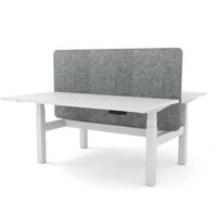 Dynamo Plus - Electric Height Adjustable Double Sided Workstation With Screen (Grey Screen)